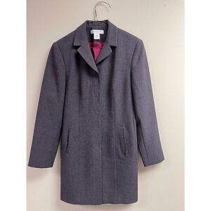 Pursuits Ltd Womens Long Sleeve suit coat Gray Sz 8 100% Polyester